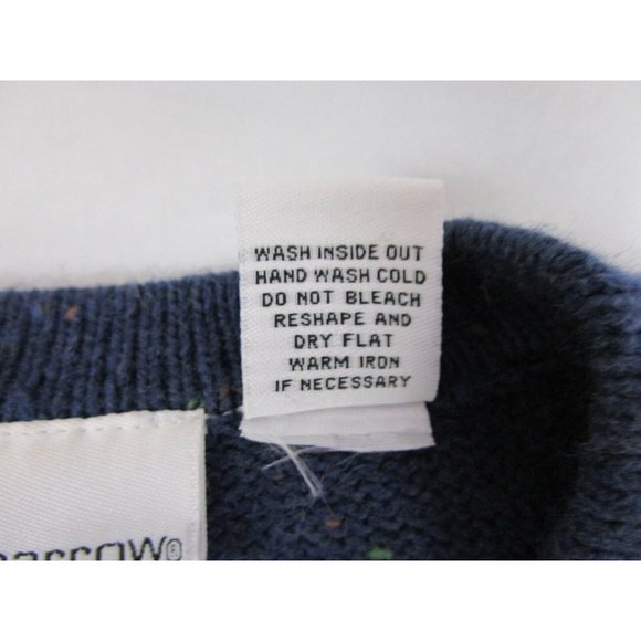 Christmas Full Zip Sweater Sz Large Snowman Snowflakes Croft & Barrow Colorblock - Picture 8 of 10